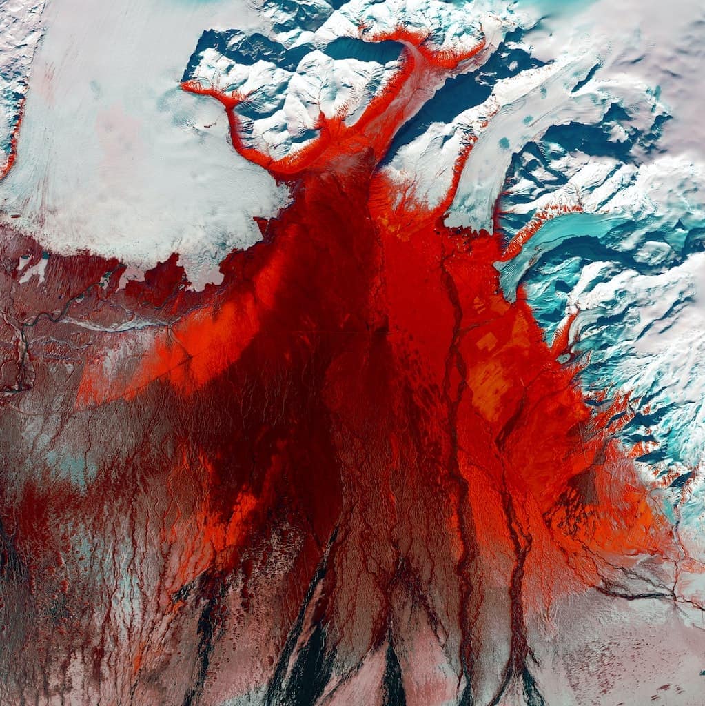 Überschwemmungen am Skeiðarárjökull Gletscher